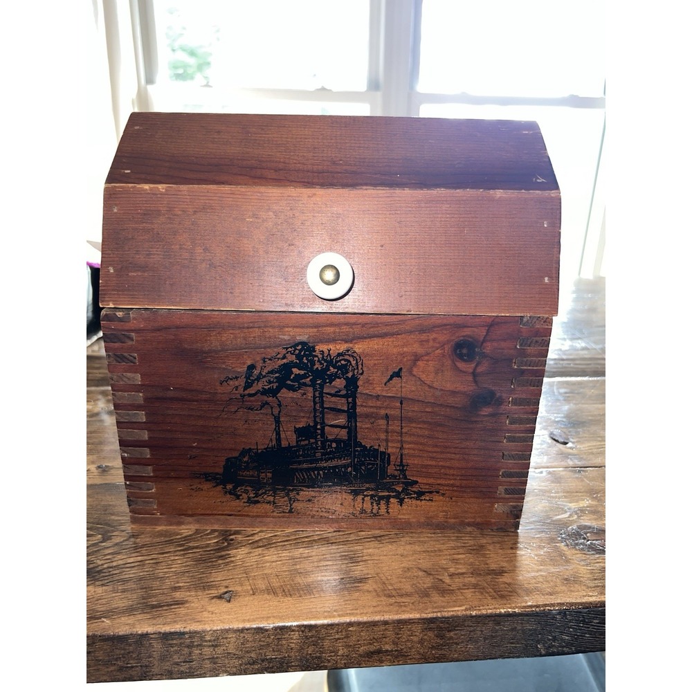 Vintage River Boat Chart Chest